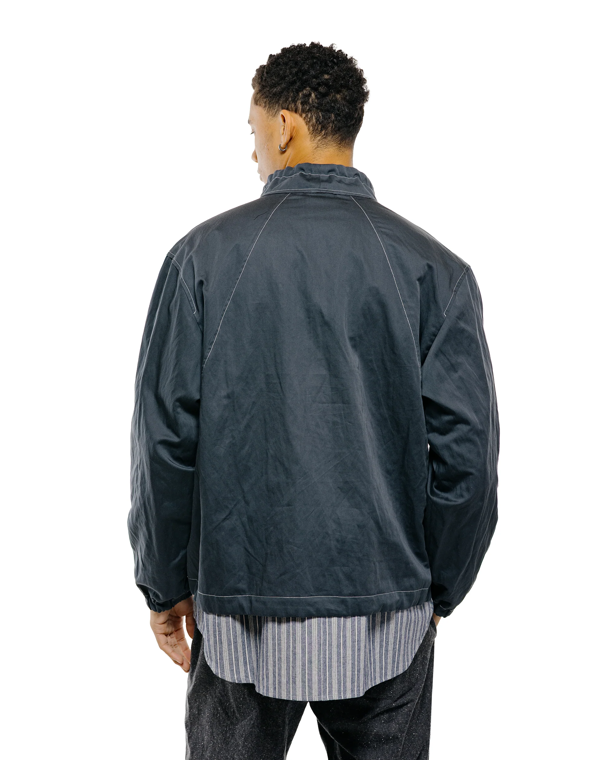 Wanze Funnel Neck Zip Anorak Cotton Metal Midnight - Image 3