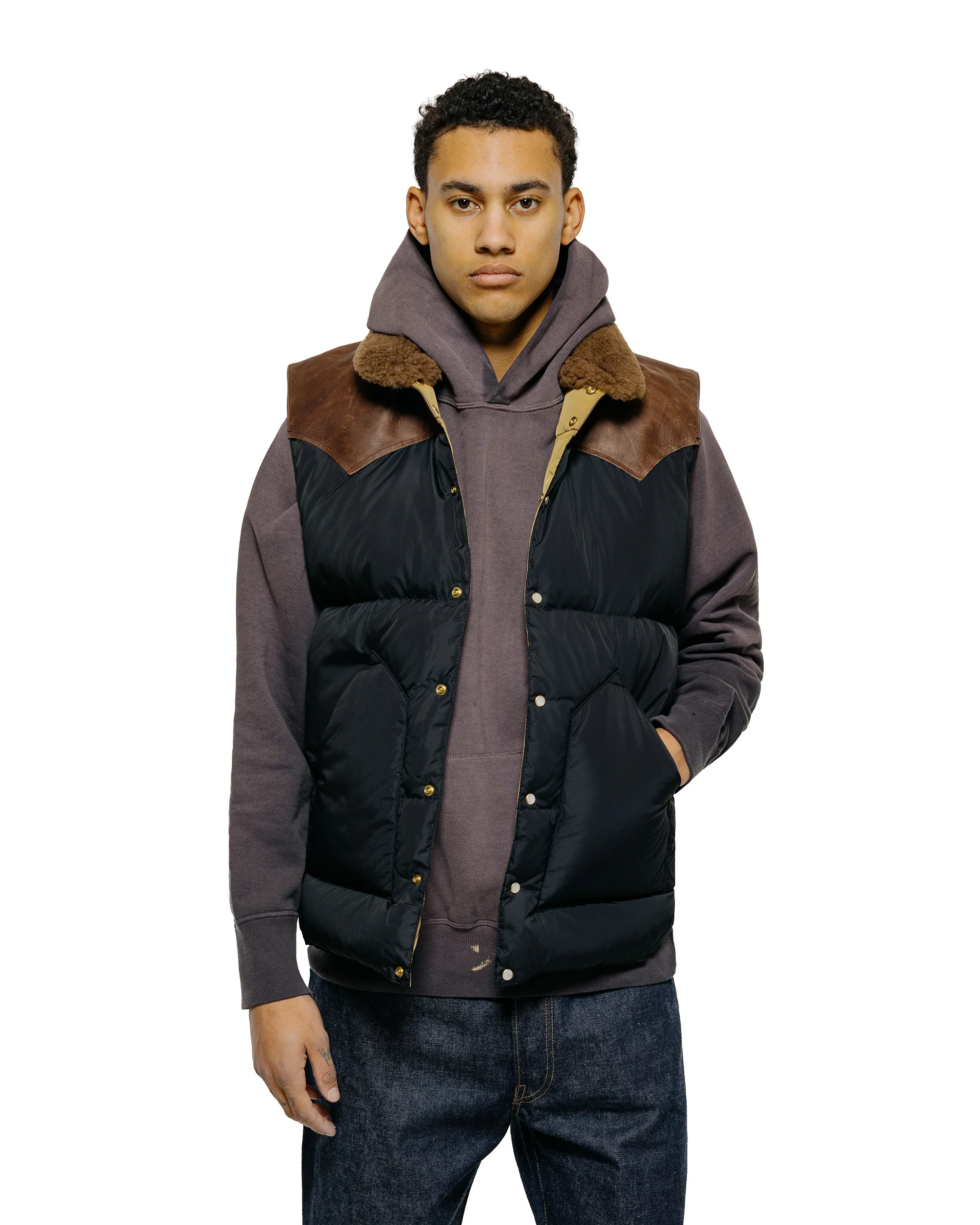 Warehouse Lot. 2235 Rocky Mountain Vest Warehouse Nylon Christy Vest Black - Image 2