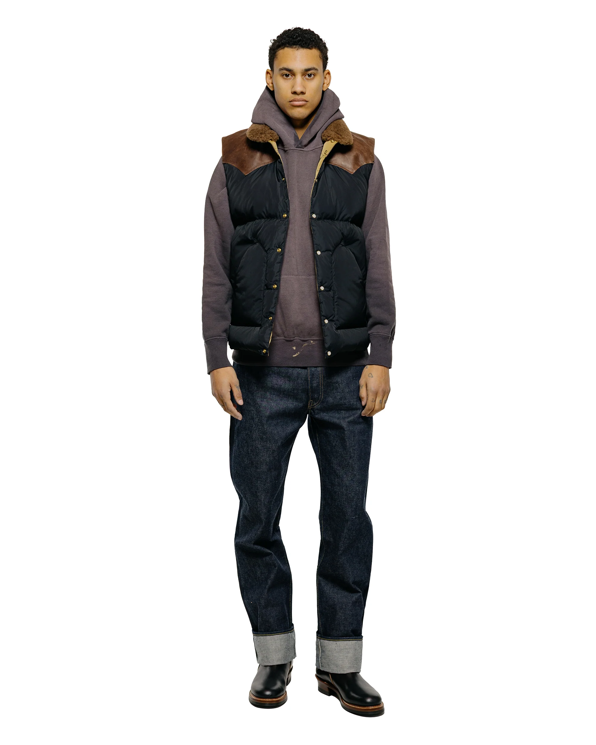 Warehouse Lot. 2235 Rocky Mountain Vest Warehouse Nylon Christy Vest Black - Image 4