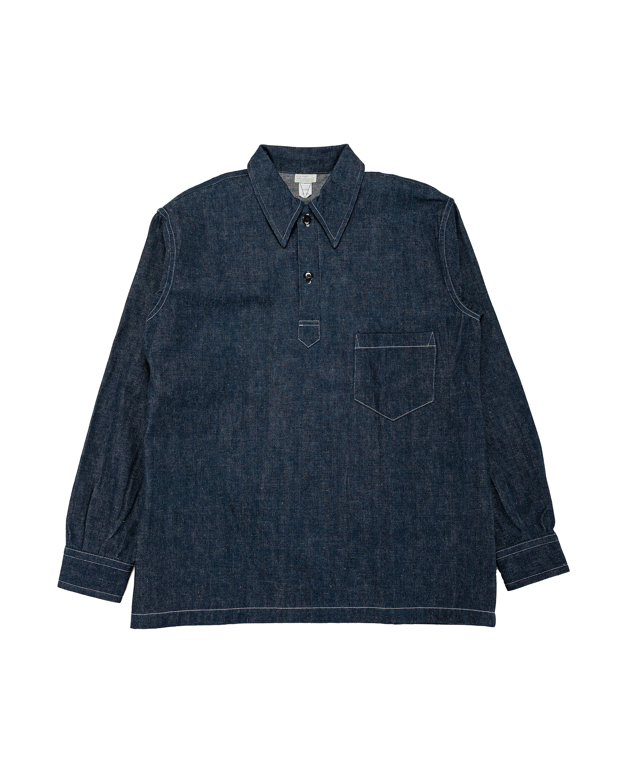 Warehouse Lot. 3063 1930's WPA One Pocket Pullover Shirt Indigo Denim