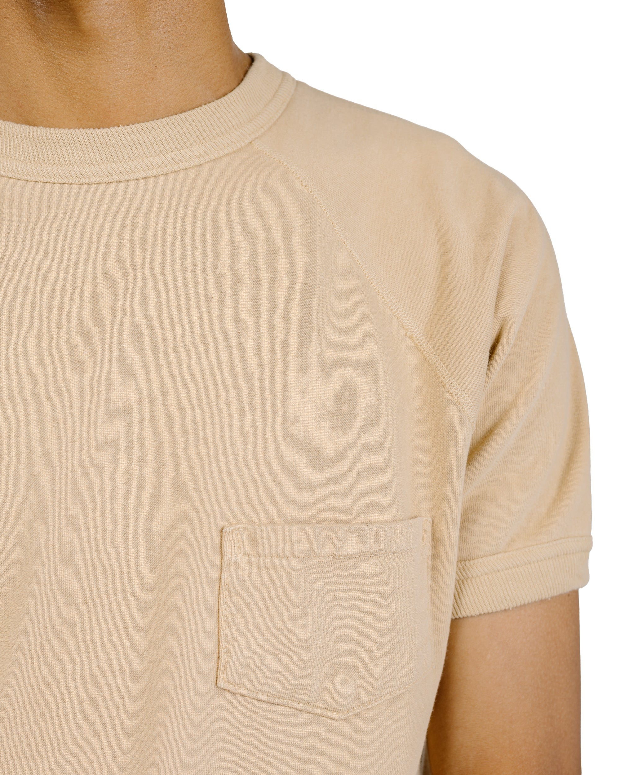 Warehouse Lot. 4105 Short Sleeve SW With Pocket Plain Dark Beige - Image 3