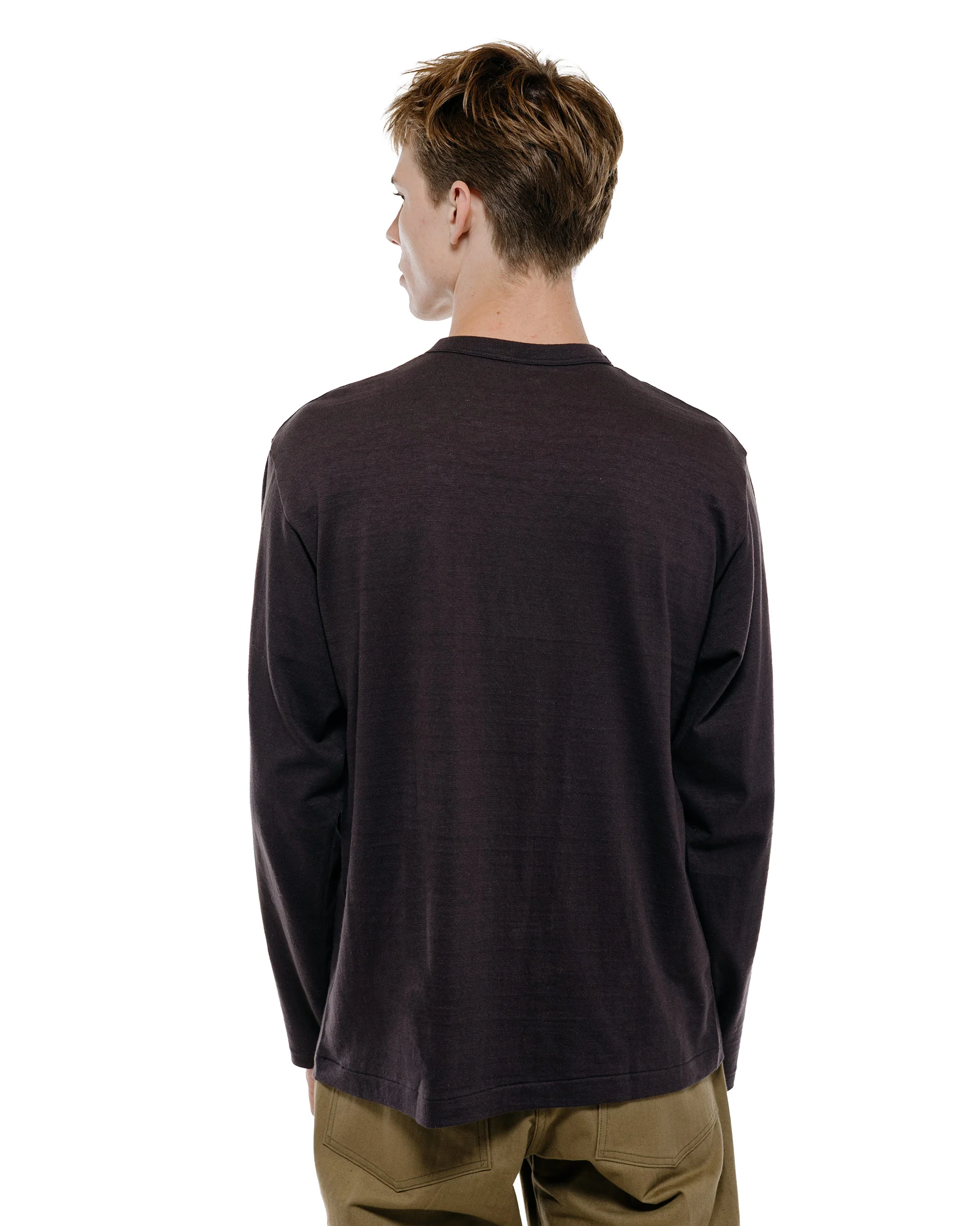 Warehouse Lot. 5906 Long Sleeve Crew Neck T-Shirt Orange Sumikuro - Image 3