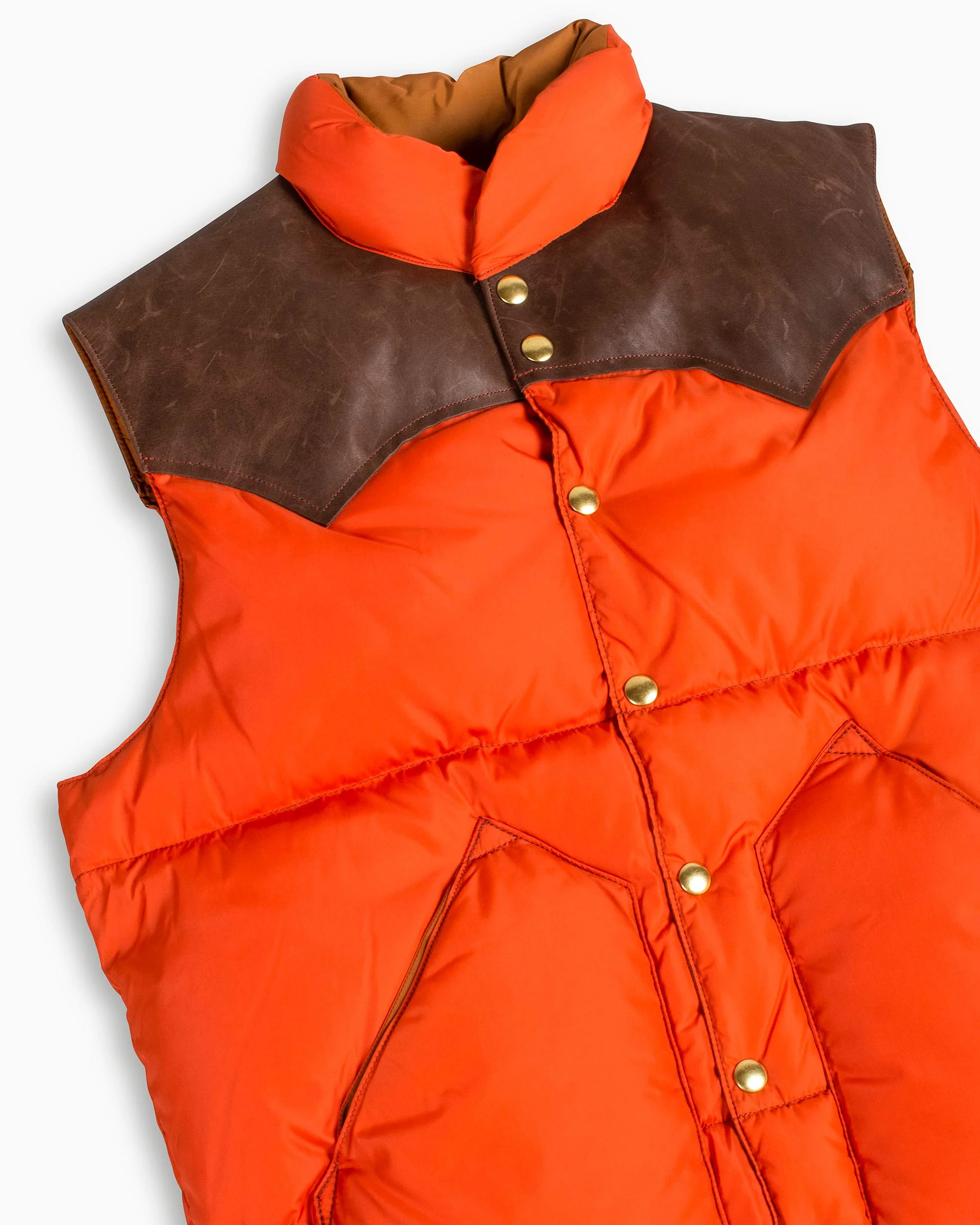 Warehouse x Rocky Mountain Featherbed Nylon Down Vest Brick - Image 5